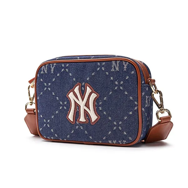 Túi Đeo Chéo MLB Monogram JQD New York Yankees 7ACRMD83N - 50NYS Màu Xanh Denim - Túi xách - Vua Hàng Hiệu