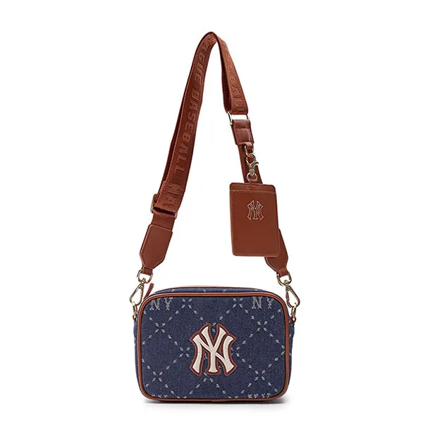 Túi Đeo Chéo MLB Monogram JQD New York Yankees 7ACRMD83N - 50NYS Màu Xanh Denim - Túi xách - Vua Hàng Hiệu