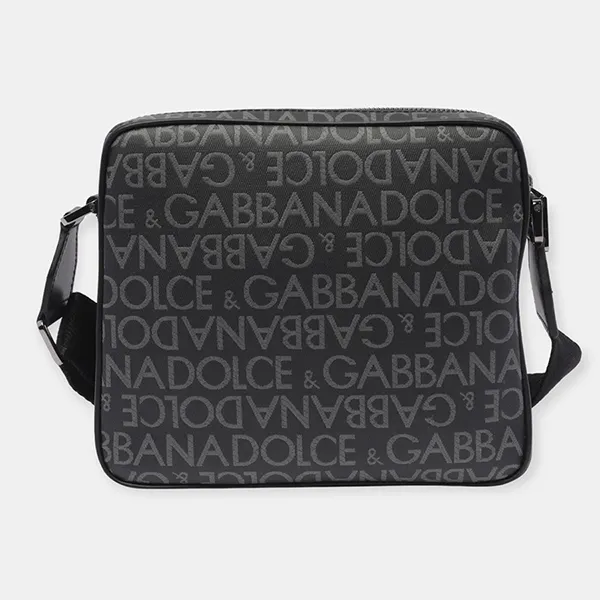Túi Đeo Chéo Nam Dolce & Gabbana D&G Tag Bạc BM1622AJ705 Màu Xám Đen