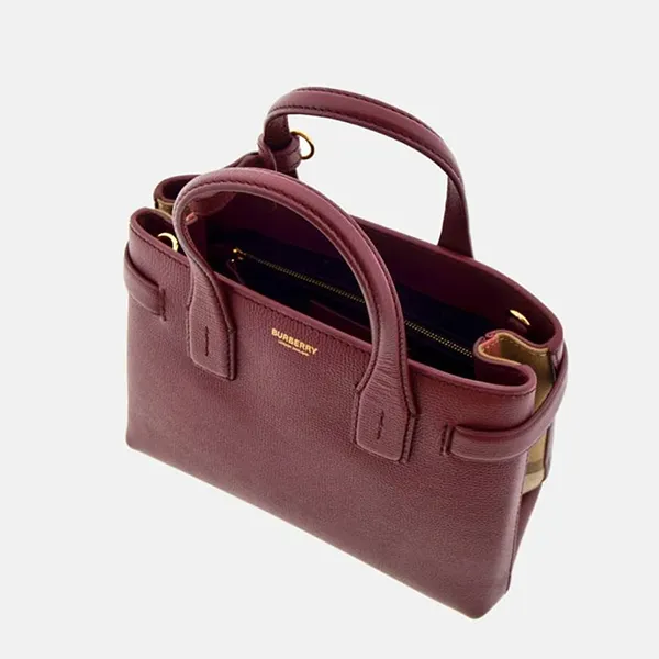 Túi Đeo Chéo Nữ Burberry BBR The Banner Handbag Màu Đỏ Tía