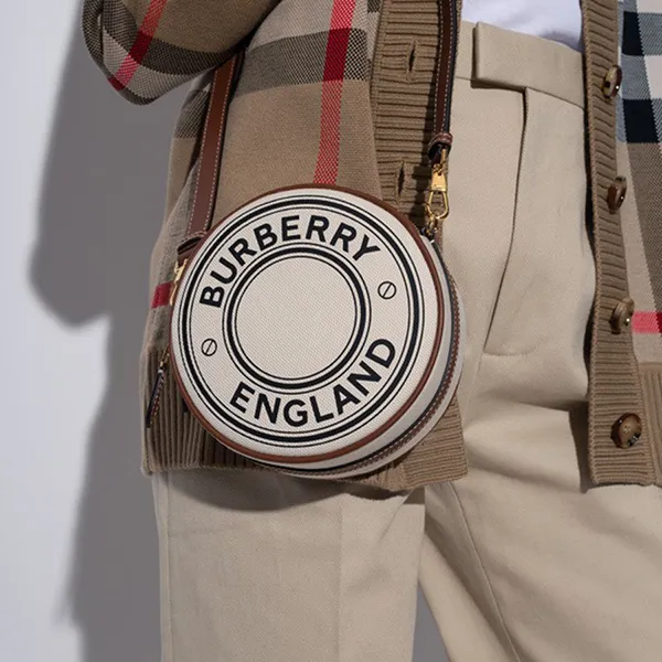 Túi Đeo Chéo Nữ Burberry Mini Louise Logo Print Crossbody Bag 8027602 Màu Trắng Kem - Túi xách - Vua Hàng Hiệu