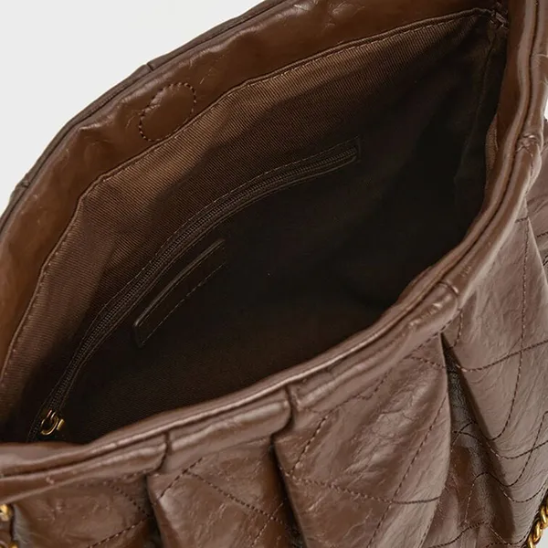 Túi Đeo Chéo Nữ Charles & Keith CNK Duo Double Chain Hobo Bag Dark Brown 40671449 Màu Nâu Đậm (Kèm Túi Nhỏ)