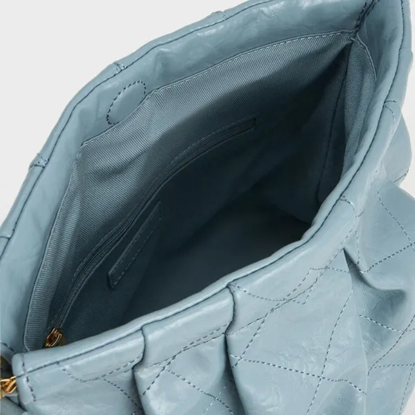 Túi Đeo Chéo Nữ Charles & Keith CNK Duo Double Chain Hobo Bag Slate Blue 40671449 Màu Xanh (Kèm Túi Nhỏ)