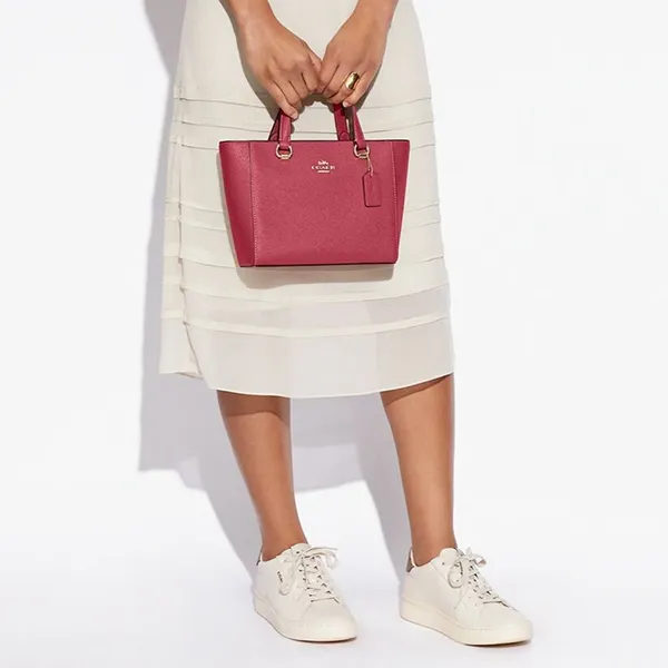 Túi Đeo Chéo Nữ Coach Alice Satchel Leather Crossbody CA224 Màu Hồng