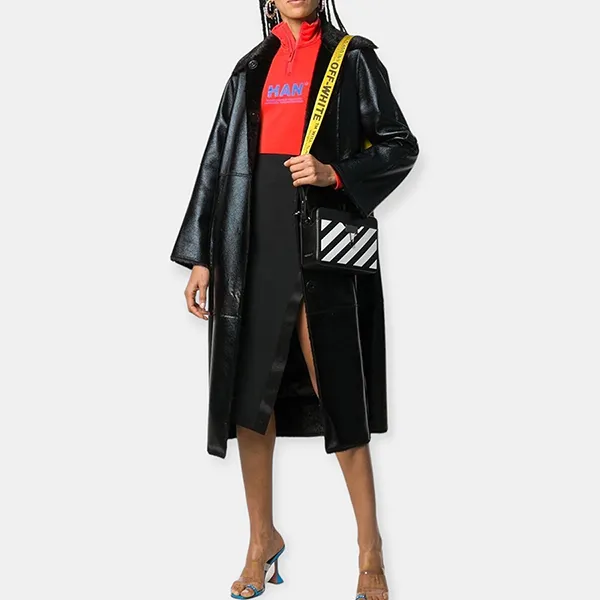 Túi Đeo Chéo Unisex Off White OWNN020F21LEA0021001 Màu Đen Trắng