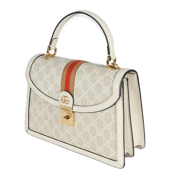 Túi Đeo Chéo Nữ Gucci Limited Edition Cream Ophidia GG Small Top Handle Màu Ghi Nhạt