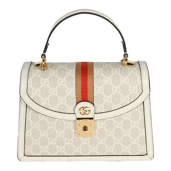 Túi Đeo Chéo Nữ Gucci Limited Edition Cream Ophidia GG Small Top Handle Màu Ghi Nhạt