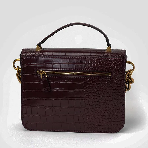 Túi Đeo Chéo Nữ Guess Retour Top Handle Flap Bag Brown Màu Nâu - Túi xách - Vua Hàng Hiệu