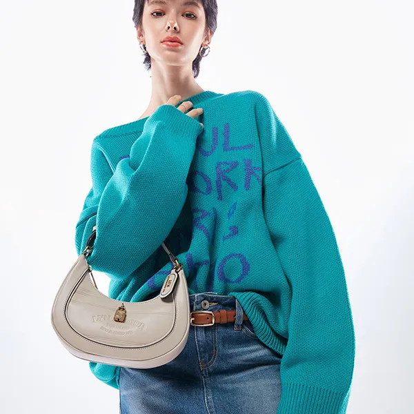 Túi Đeo Chéo Nữ Lyn Moana S Shoulder Bags Grey LL23FBF223 Màu Xám