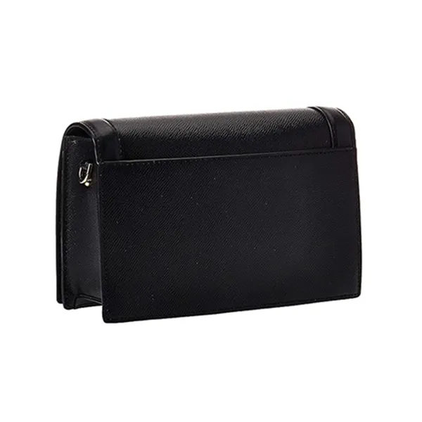Túi Đeo Chéo Nữ Michael Kors MK Jet Set Large Cross-Grain Leather Shoulder Bag 32S2GJ6C7L Màu Đen T_NA