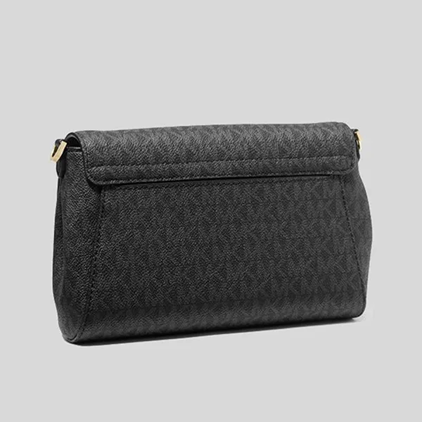 Túi Đeo Chéo Nữ Michael Kors MK Medium Logo Convertible Crossbody Bag 35H8GTTC6B Màu Đen - Túi xách - Vua Hàng Hiệu