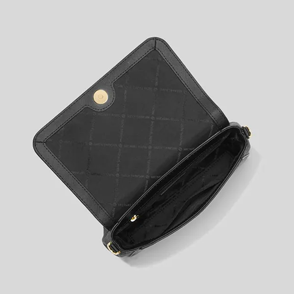 Túi Đeo Chéo Nữ Michael Kors MK Medium Logo Convertible Crossbody Bag 35H8GTTC6B Màu Đen - Túi xách - Vua Hàng Hiệu