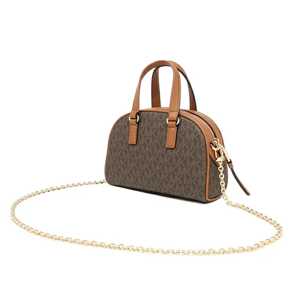 Túi Đeo Chéo Nữ Michael Kors MK Williamsburg Extra-Small Logo Crossbody Bag 32F3G6WC0B Màu Nâu