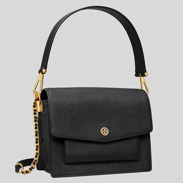 Túi Đeo Chéo Nữ Tory Burch Robinson Black Saffiano Leather 88522 Màu Đen - Túi xách - Vua Hàng Hiệu