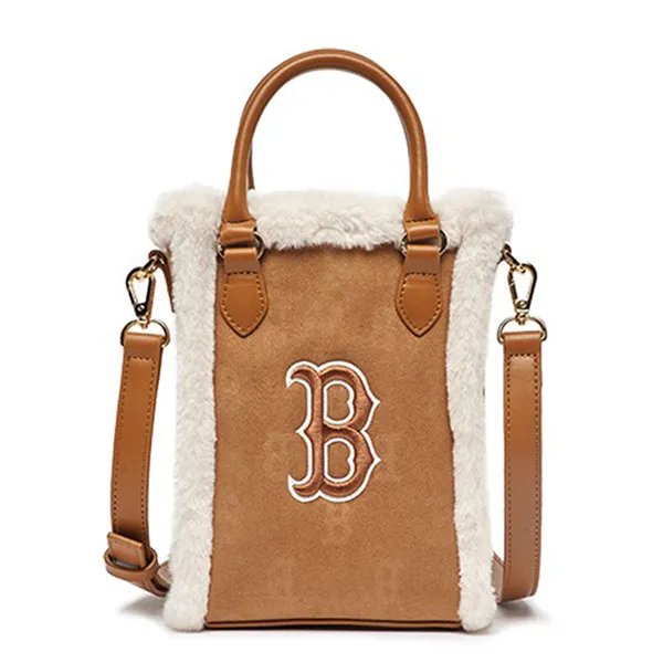 Túi Đeo Chéo Trẻ Em MLB Monogram Mustang Cross Bag Boston 7ACRM0436-43CAS Màu Nâu