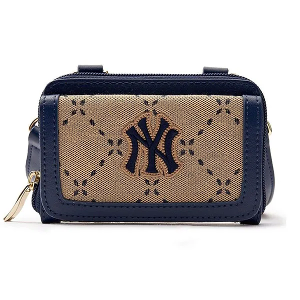Túi Đeo Chéo Trẻ Em MLB New York-Yankees Mini Cross Bag 7ACRMD43N-50BGS Màu Xanh Be