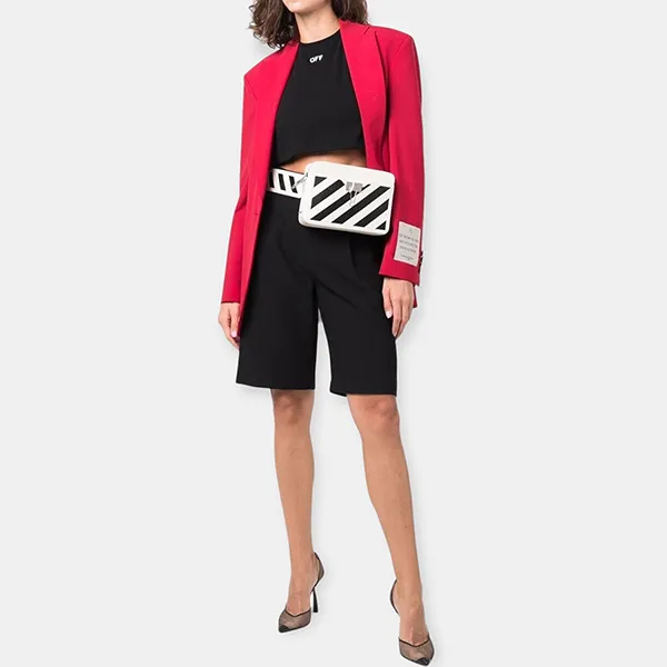Túi Đeo Chéo Unisex Off White OWNN020F21LEA0020110 Màu Trắng Đen