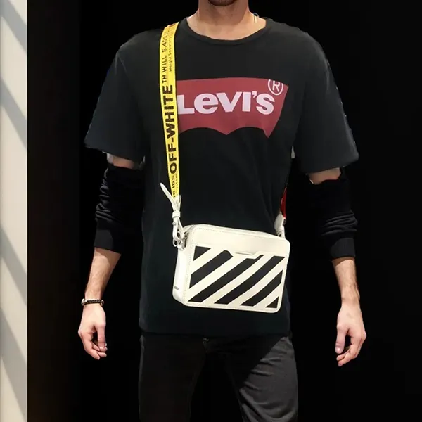 Túi Đeo Chéo Unisex Off White OWNN020F21LEA0020110 Màu Trắng Đen
