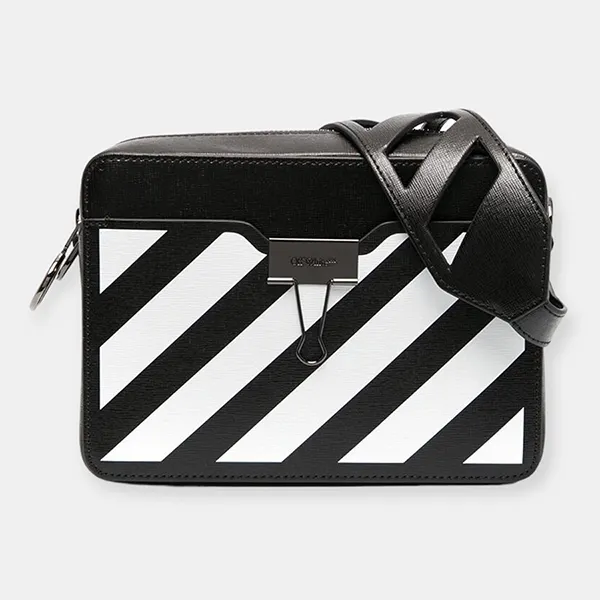 Túi Đeo Chéo Unisex Off White OWNN020F21LEA0021001 Màu Đen Trắng