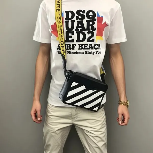 Túi Đeo Chéo Unisex Off White OWNN020F21LEA0021001 Màu Đen Trắng
