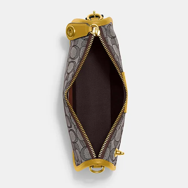 Túi Đeo Vai Coach Nữ Swinger In Signature Jacquard Oak Flax Bag CD678 Màu Vàng - Túi xách - Vua Hàng Hiệu