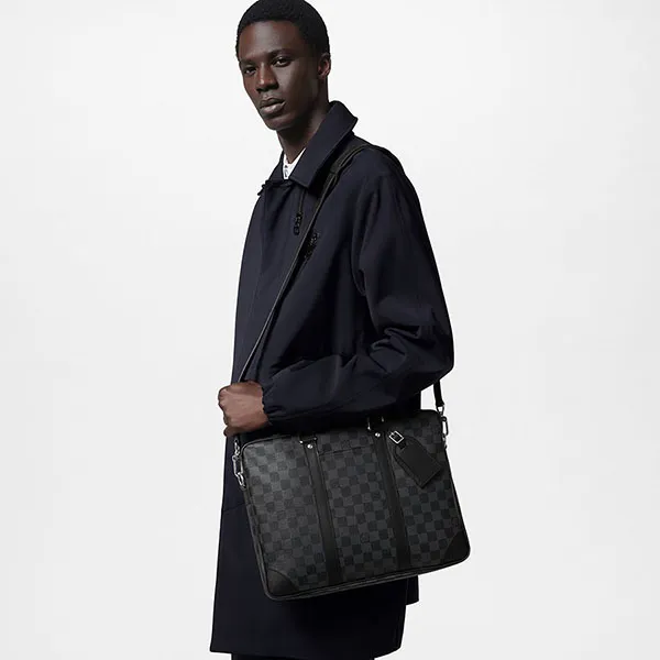 Cặp Xách Tay Nam Louis Vuitton LV Porte-Documents Voyage PM N40445 Màu Đen - Túi xách - Vua Hàng Hiệu