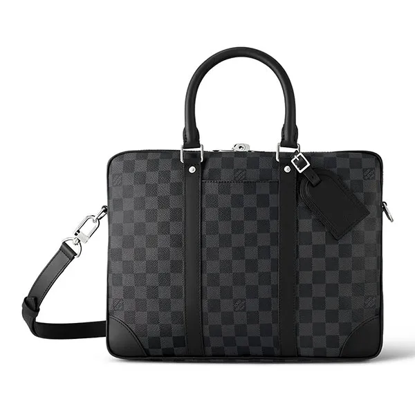 Cặp Xách Tay Nam Louis Vuitton LV Porte-Documents Voyage PM N40445 Màu Đen - Túi xách - Vua Hàng Hiệu