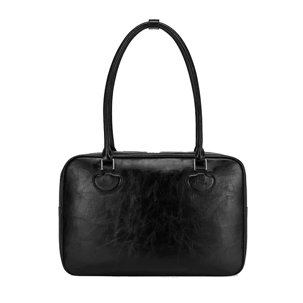 Túi Đeo Vai Nữ Find Kapoor Heart Brief Bag 36 Crinkled Black Màu Đen - Túi xách - Vua Hàng Hiệu