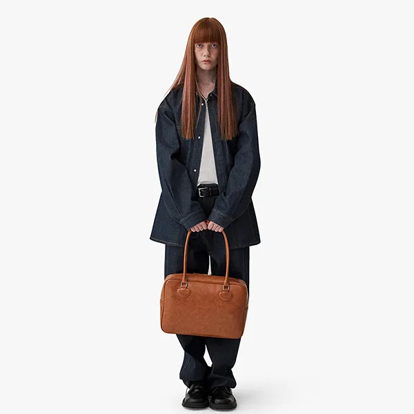 Túi Đeo Vai Nữ Find Kapoor Heart Brief Bag 36 Crinkled Camel Màu Nâu - Túi xách - Vua Hàng Hiệu