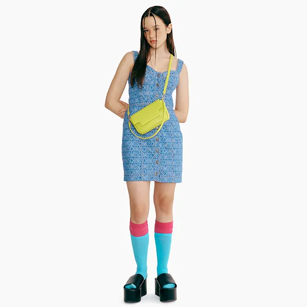 Túi Đeo Vai Nữ Find Kapoor Lia Bag 19 Crinkled Acid Lime Màu Xanh Bơ