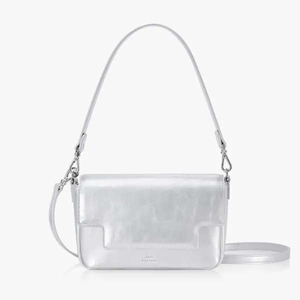 Túi Đeo Vai Nữ Find Kapoor Lia Bag 19 Crinkled Silver Màu Bạc