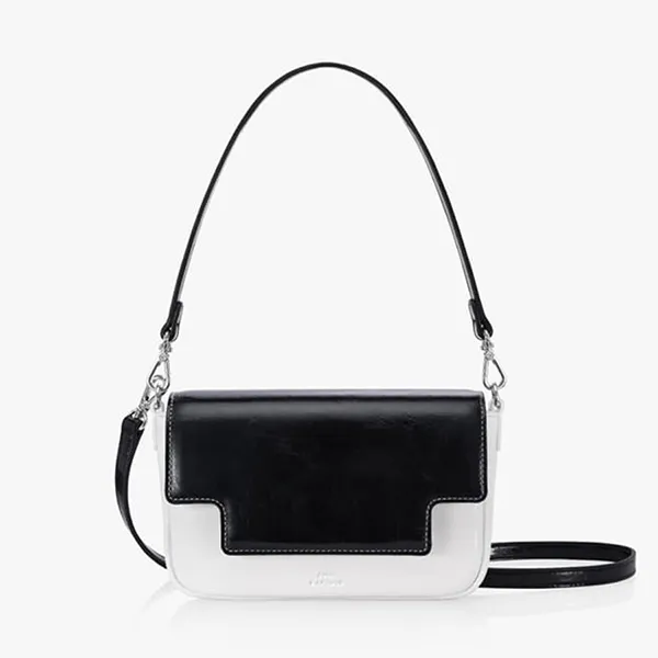 Túi Đeo Vai Nữ Find Kapoor Lia Bag 19 Crinkled White Black Màu Đen Trắng - Túi xách - Vua Hàng Hiệu