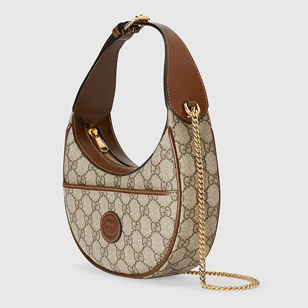 Túi Đeo Vai Nữ Gucci Beige With Interlocking G 72684392TCG8563 Màu Nâu Be - Túi xách - Vua Hàng Hiệu