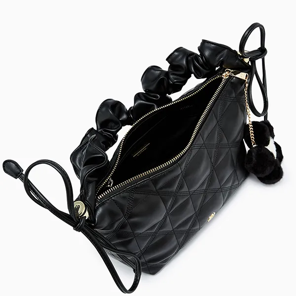 Túi Đeo Vai Nữ Lyn Nadena Mini Hobo Shoulder Bags Black LL23FBF283 Màu Đen