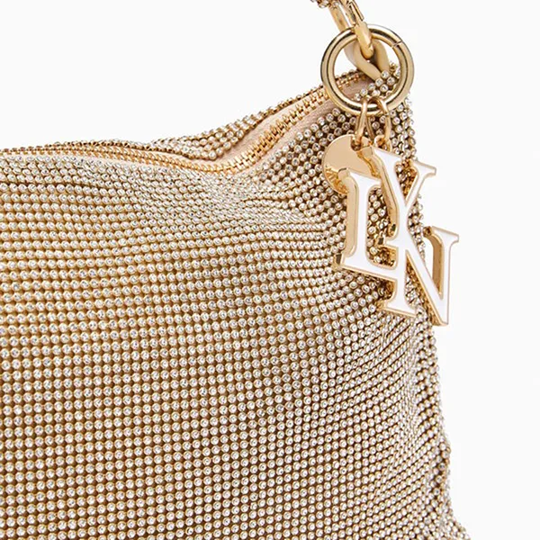 Túi Đeo Vai Nữ Lyn Starry Crystal Shoulder Bags LL23WBF086 Gold Màu Vàng