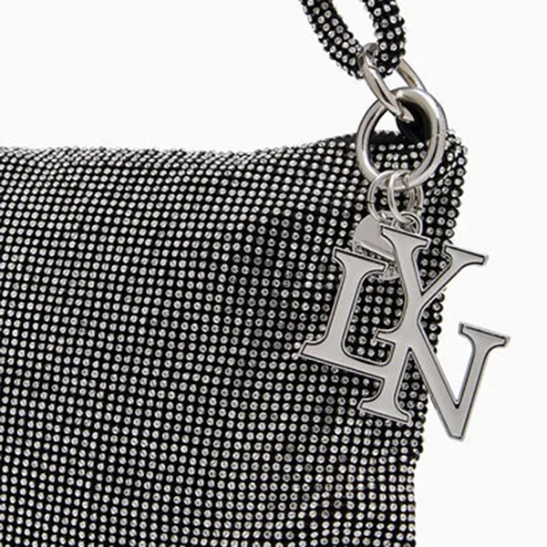 Túi Đeo Vai Nữ Lyn Starry Crystal Shoulder Bags LL23WBF086 Grey Màu Xám