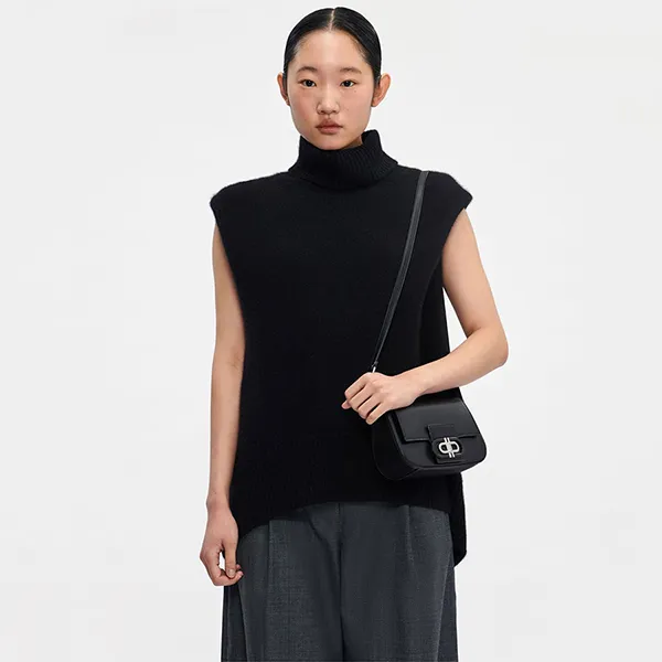 Túi Đeo Vai Nữ Pedro Icon Leather Shoulder Bag Black 76610072 Màu Đen - Túi xách - Vua Hàng Hiệu