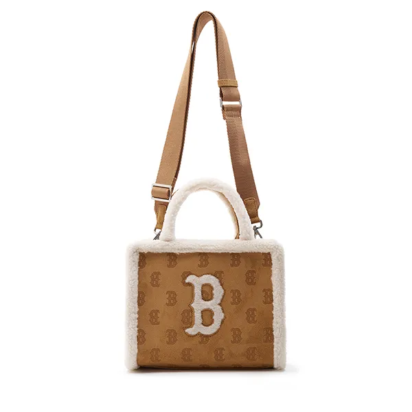 Túi Tote MLB Monogram Mustang Boston Red Sox 3AORS1036-43CAS Màu Nâu - Túi xách - Vua Hàng Hiệu