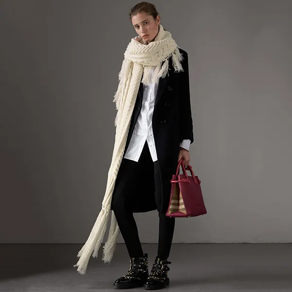 Túi Tote Nữ Burberry 40599601 Medium Banner Màu Đỏ