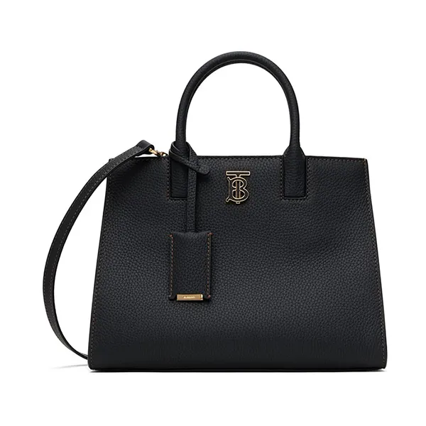 Túi Tote Nữ Burberry Women Mini Leather Frances Bag Black Màu Đen