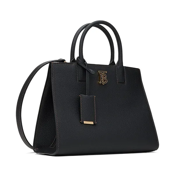 Túi Tote Nữ Burberry Women Mini Leather Frances Bag Black Màu Đen