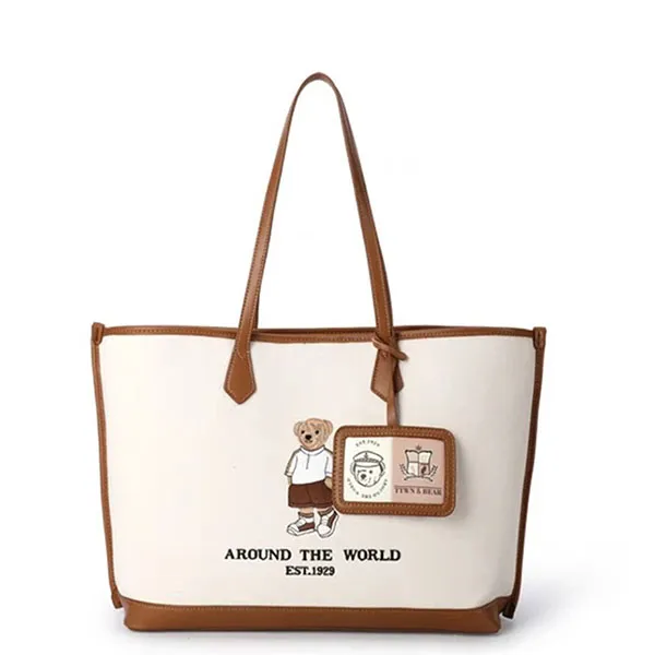 Túi Tote Nữ TTWNBEART TN3483 Màu Be Nâu Size L
