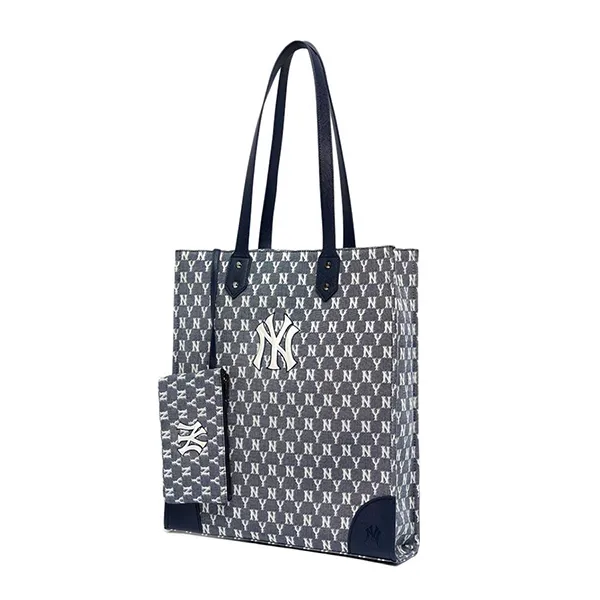 Túi Xách MLB Monogram Jacquard Shopper Bag New York Yankees 3AORL031N-50NYS Màu Xanh