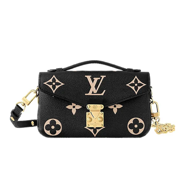Túi Xách Nữ Louis Vuitton LV Pochette Métis East West Noir Beige M46596 Màu Đen Họa Tiết - Túi xách - Vua Hàng Hiệu