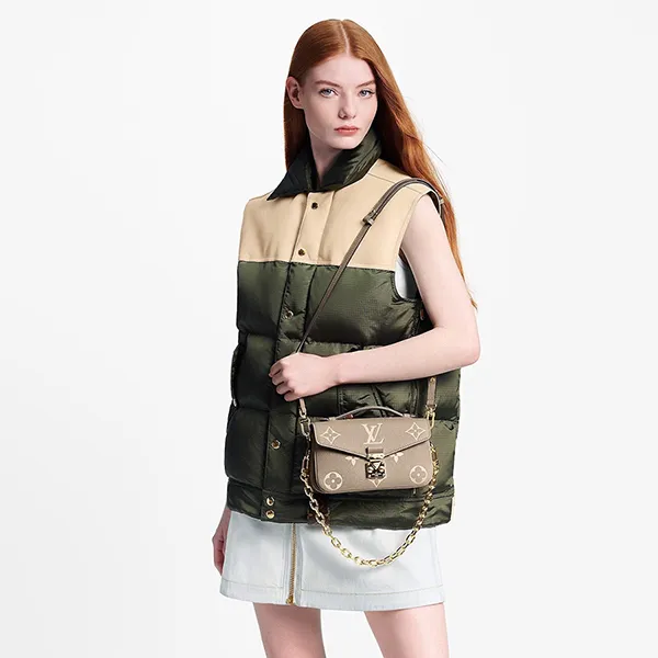 Túi Xách Nữ Louis Vuitton LV Pochette Métis East West Tourterelle Crème M23081 Màu Xám Kem - Túi xách - Vua Hàng Hiệu