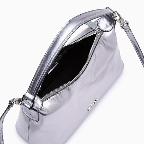 Túi Xách Nữ Lyn Glitzy Hobo Crossbody Bags LL23WBF092 Silver Màu Bạc