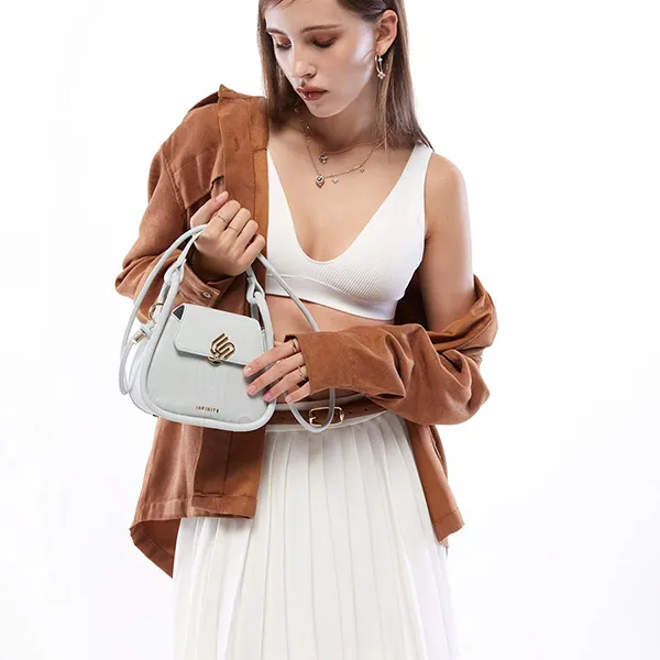 Túi Xách Nữ Lyn Infinite Dahlia Crossbody Bags Green LL23MBF084 Màu Xanh Nhạt