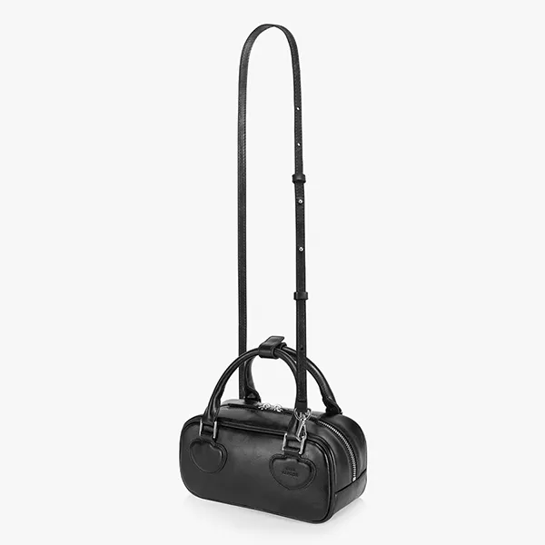 Túi Xách Tay Nữ Find Kapoor Heart Block Bag 22 Crinkled Black Màu Đen - Túi xách - Vua Hàng Hiệu