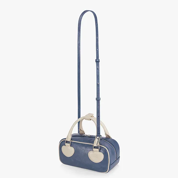 Túi Xách Tay Nữ Find Kapoor Heart Block Bag 22 Crinkled - Blue Ivory Màu Xanh - Túi xách - Vua Hàng Hiệu