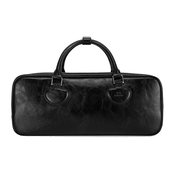 Túi Xách Tay Nữ Find Kapoor Heart Double Bag 37 Crinkled Black Màu Đen - Túi xách - Vua Hàng Hiệu
